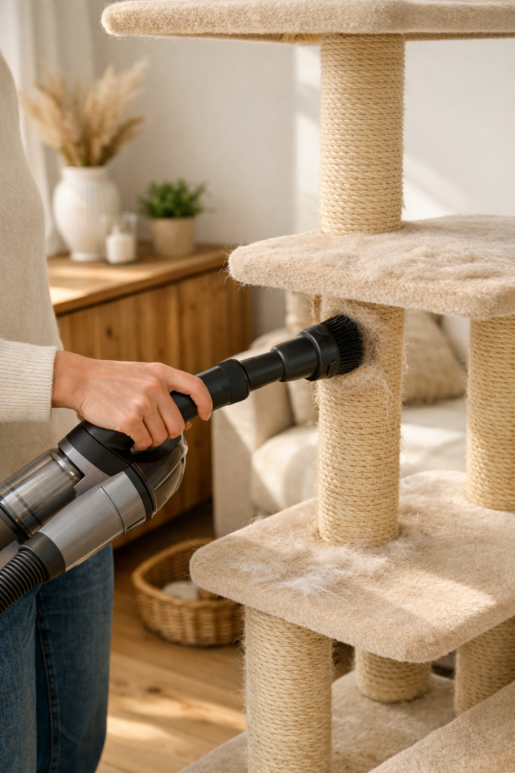 Lire la suite à propos de l’article Comment nettoyer un arbre à chat : nos astuces d&rsquo;experts